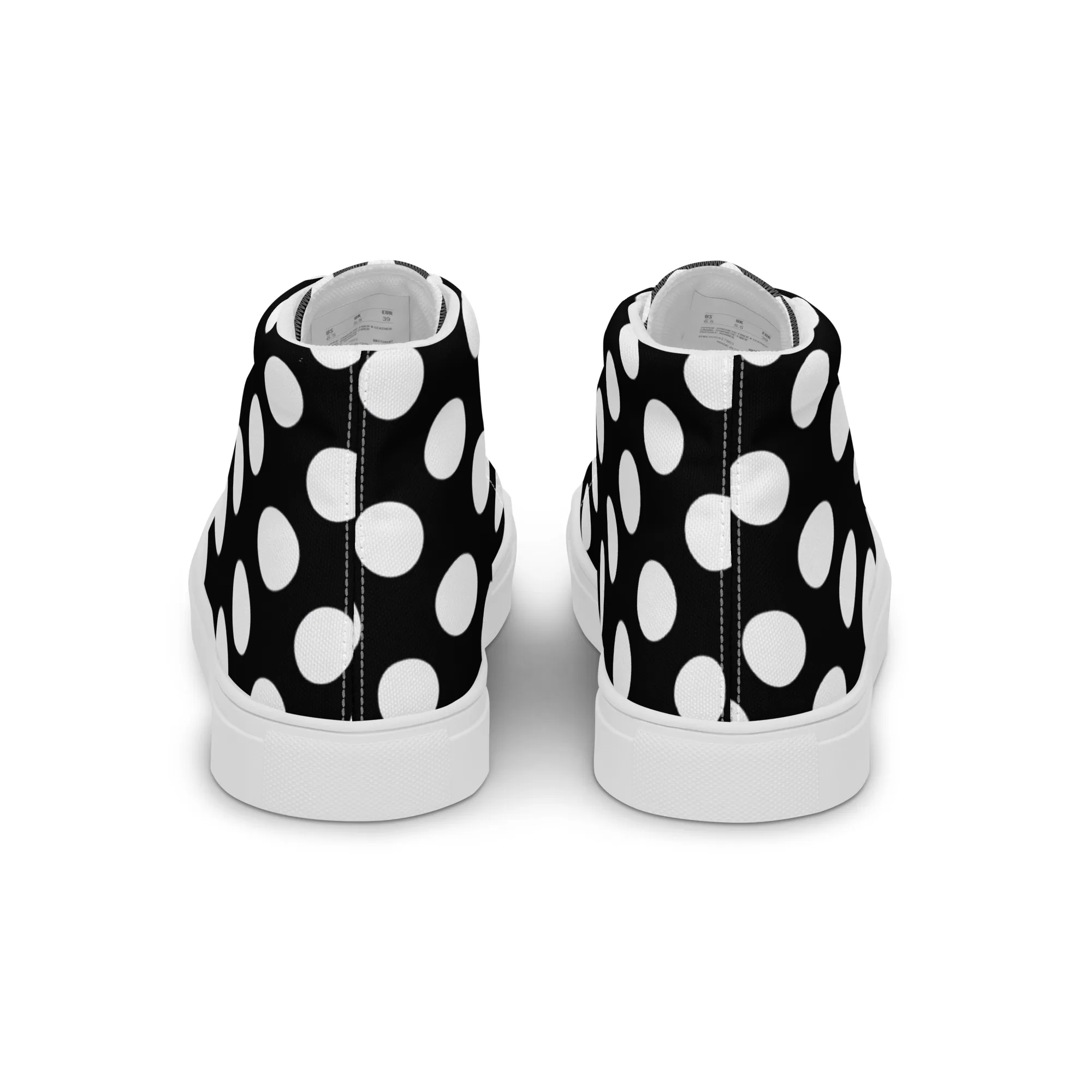 Women’s high top "White Dots" canvas shoes - Image 15