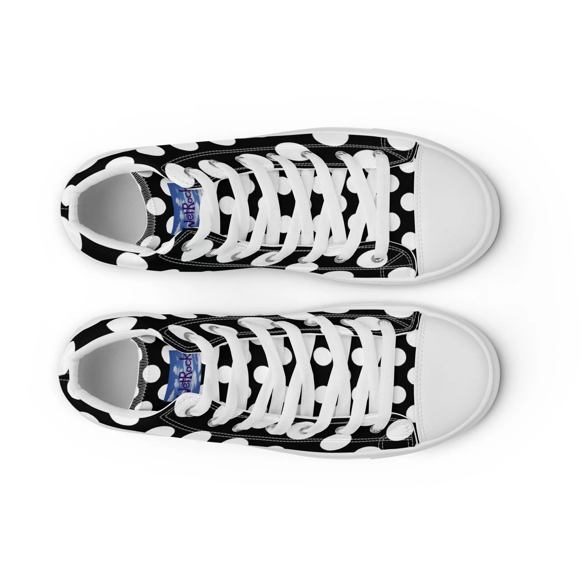 Women’s high top "White Dots" canvas shoes - Image 22
