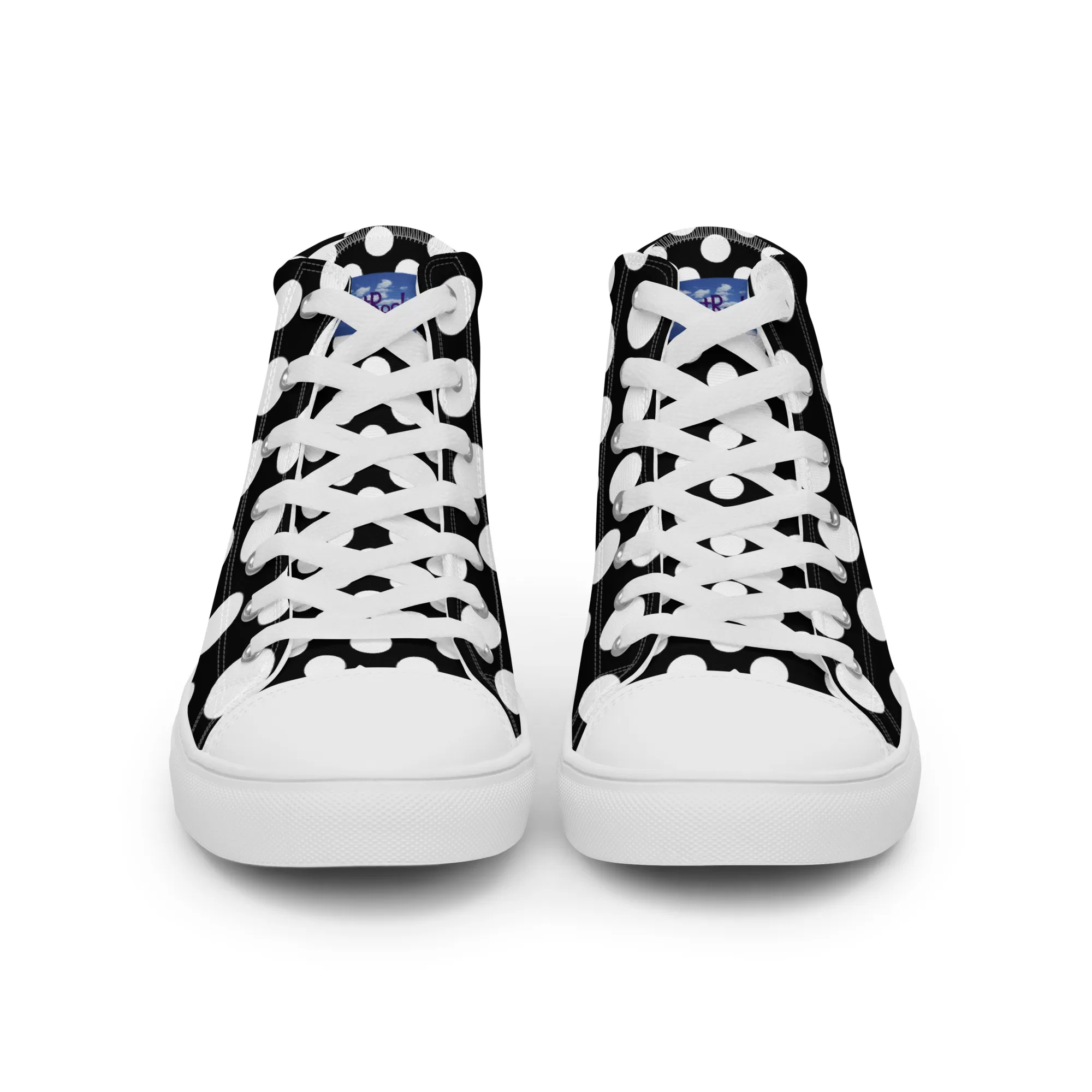 Women’s high top "White Dots" canvas shoes - Image 21