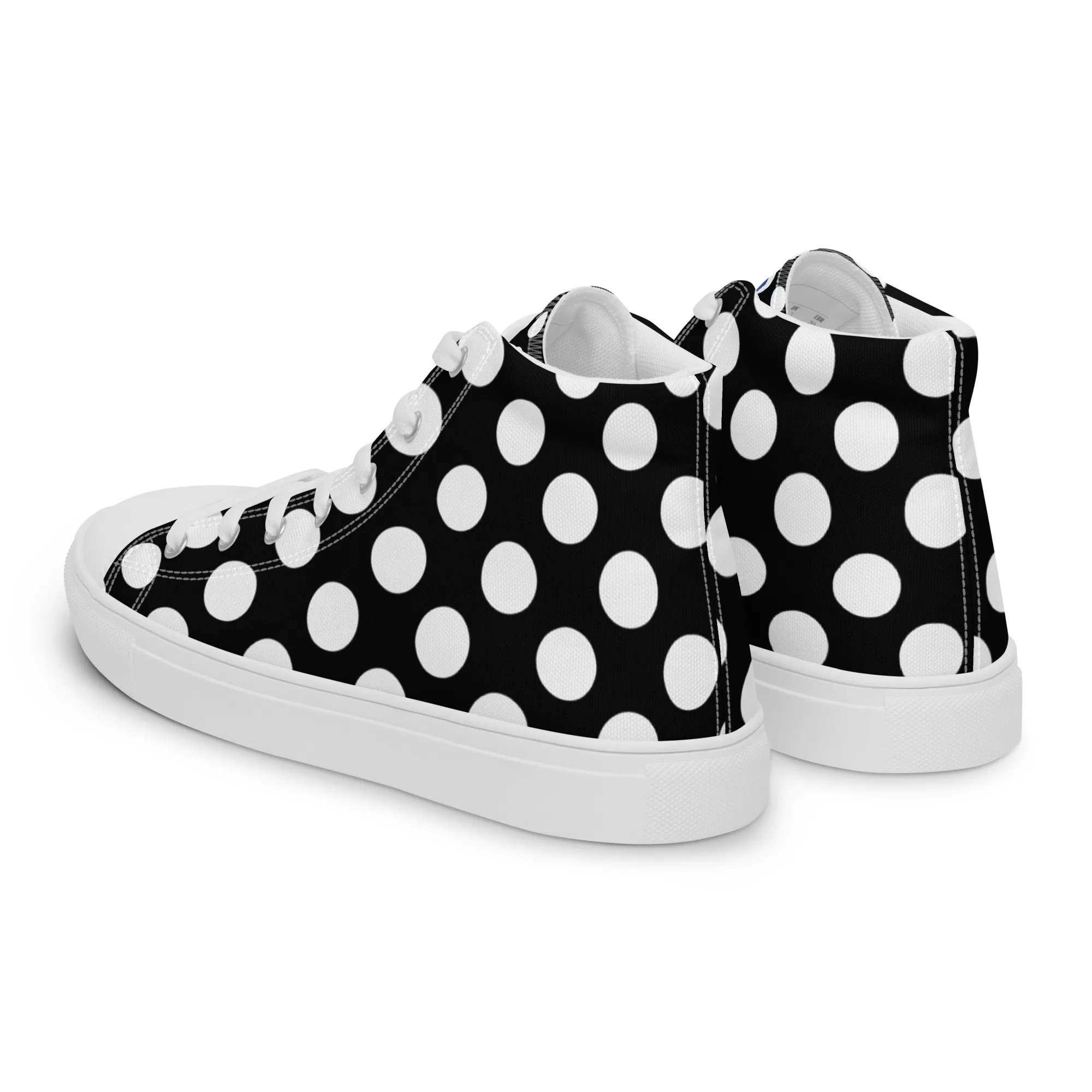 Women’s high top "White Dots" canvas shoes - Image 16