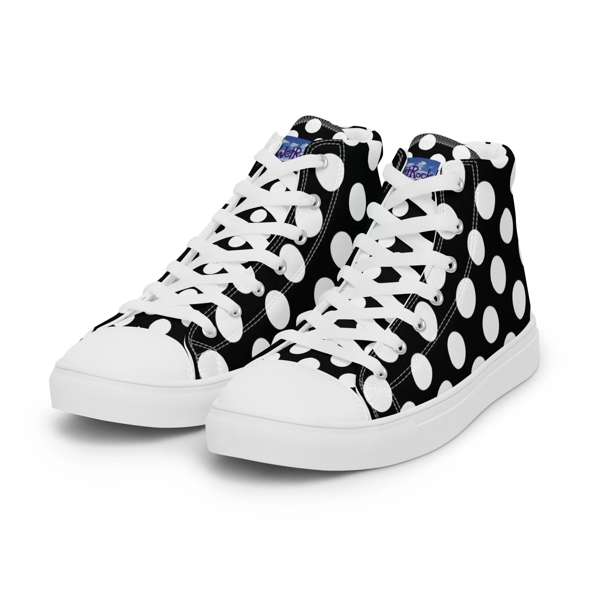 Women’s high top "White Dots" canvas shoes - Image 17