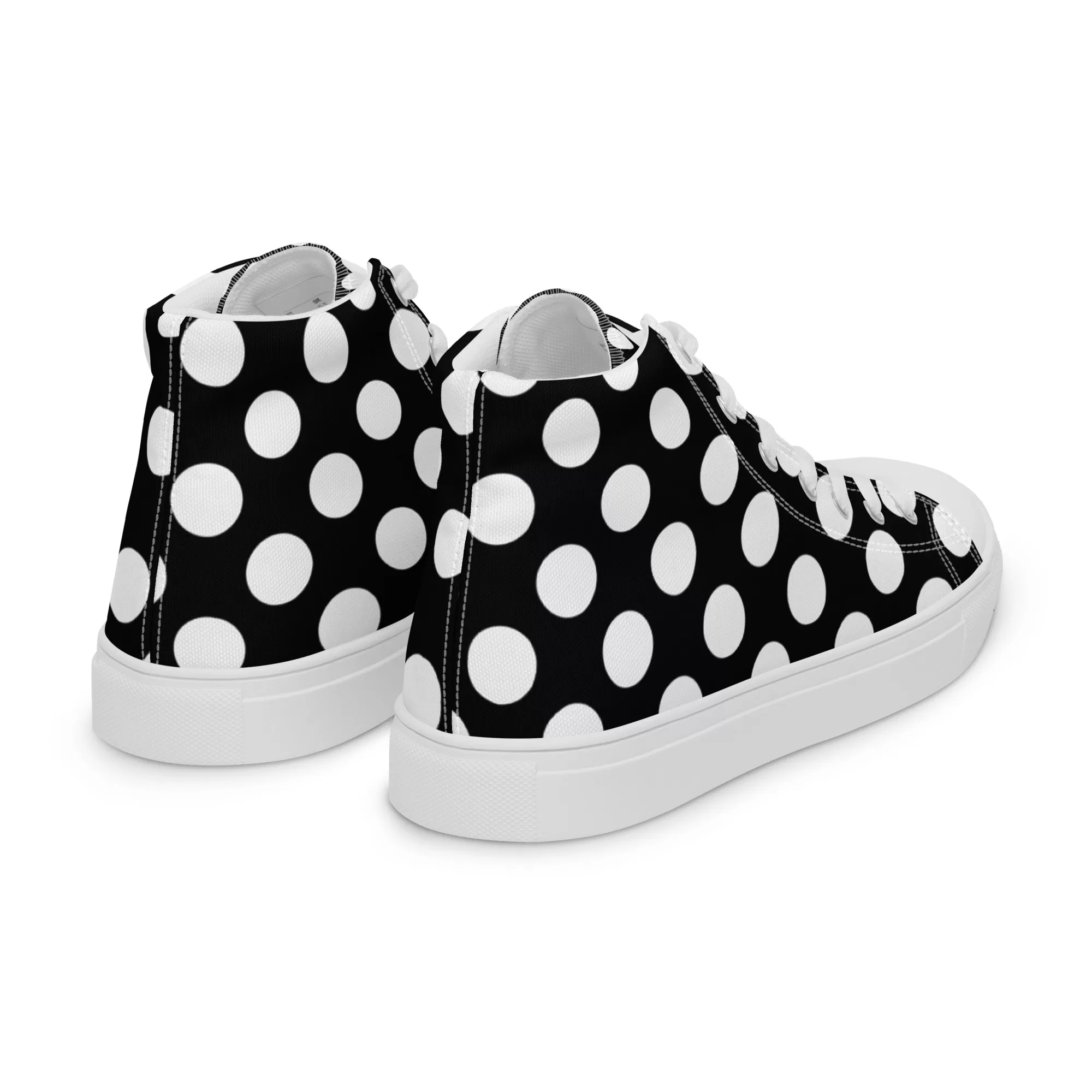 Women’s high top "White Dots" canvas shoes - Image 19