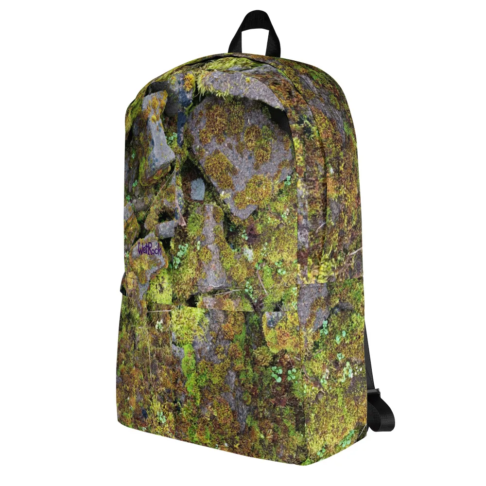 3D Mossy Blocks Backpack with pockets