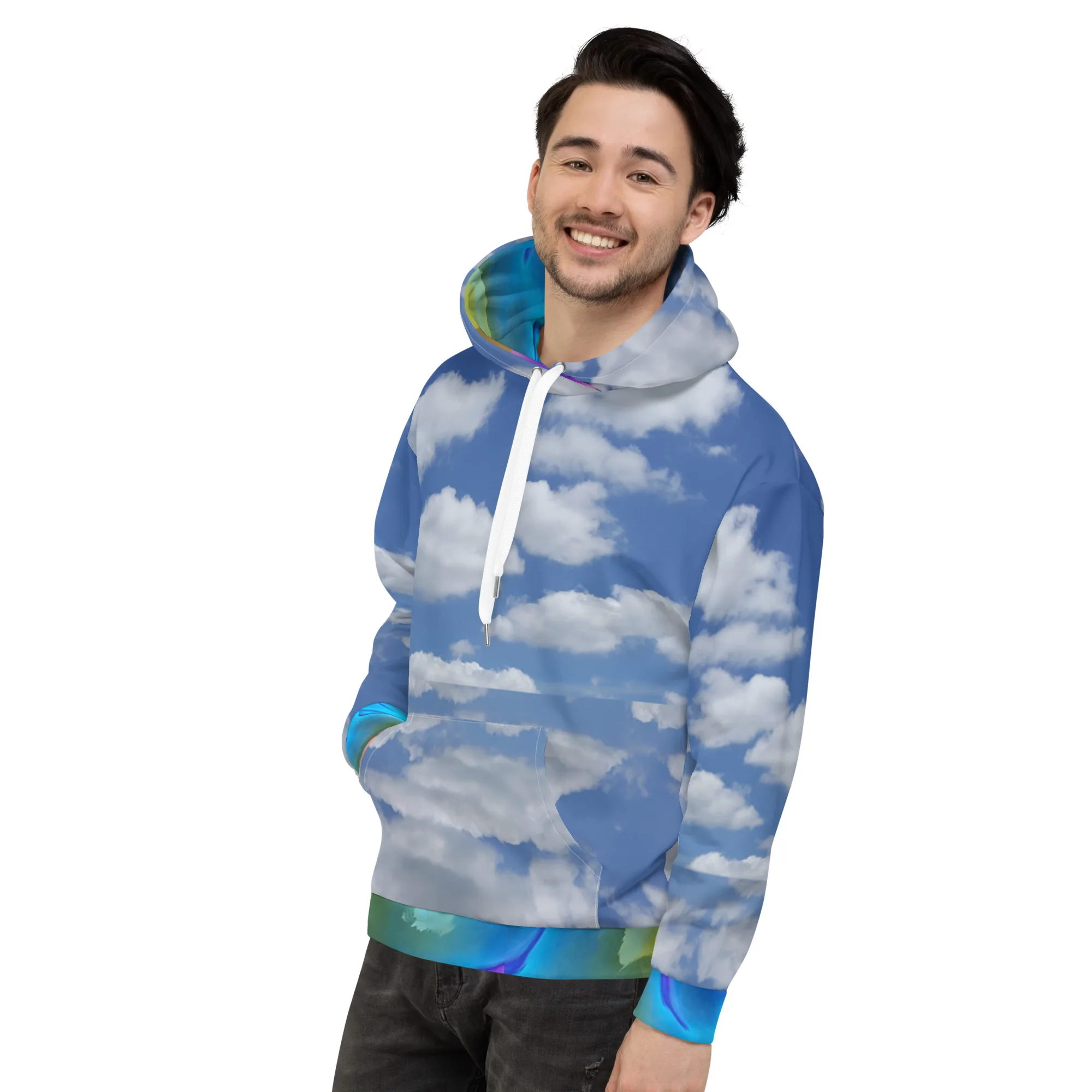 Blue Sky Recycled Unisex Hoodie - Image 9