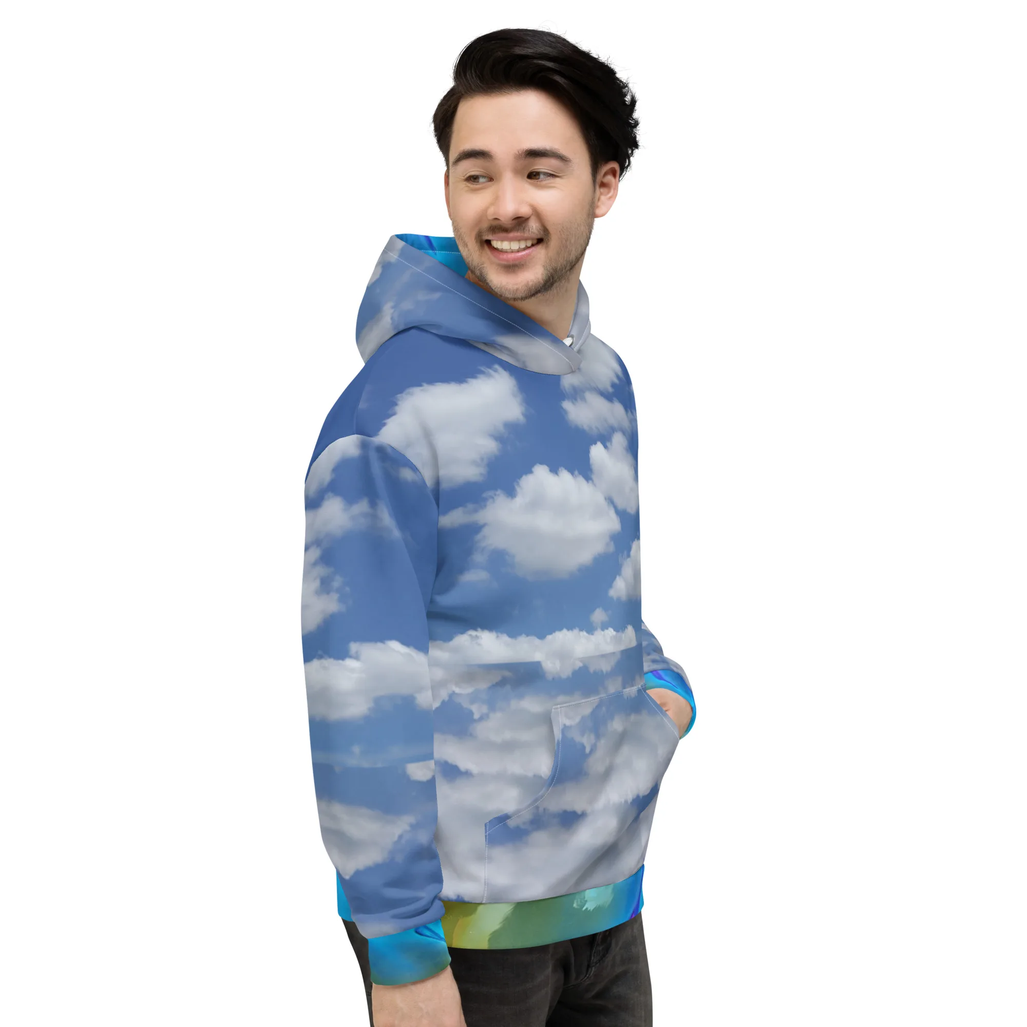 Blue Sky Recycled Unisex Hoodie - Image 8