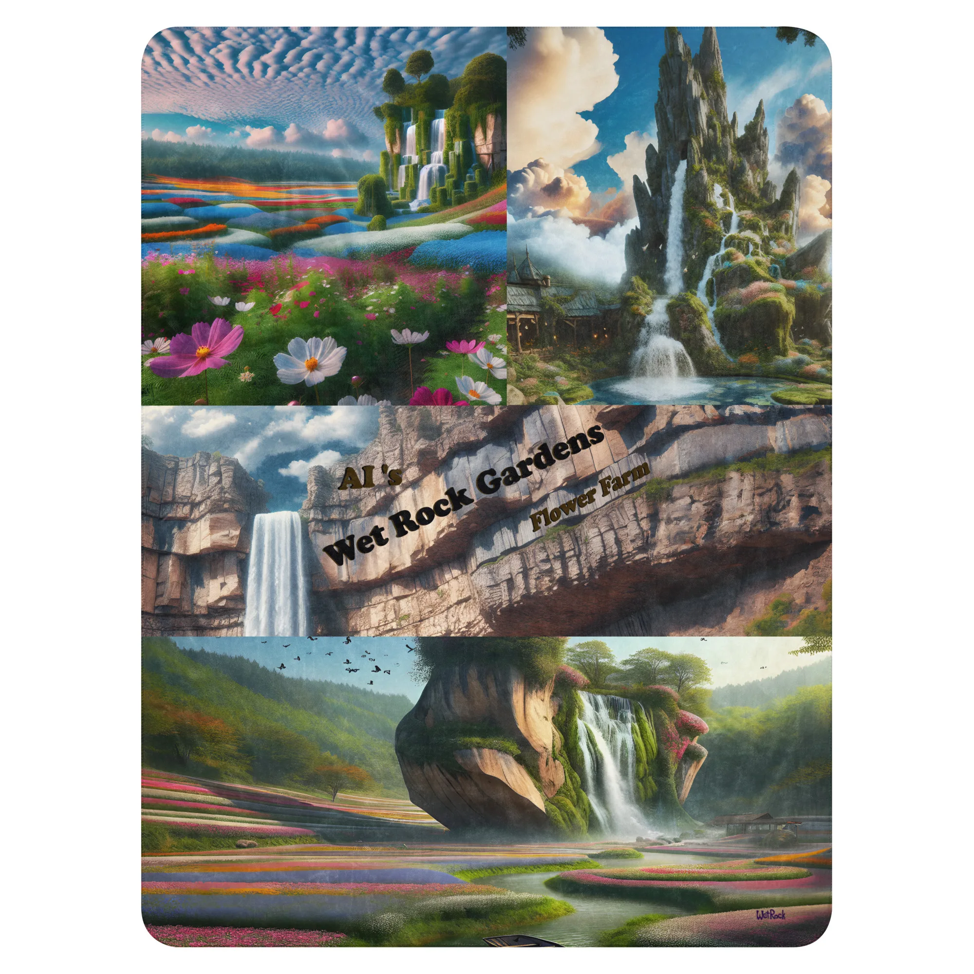 How A.I. Sees Wet Rock Gardens Sherpa blanket