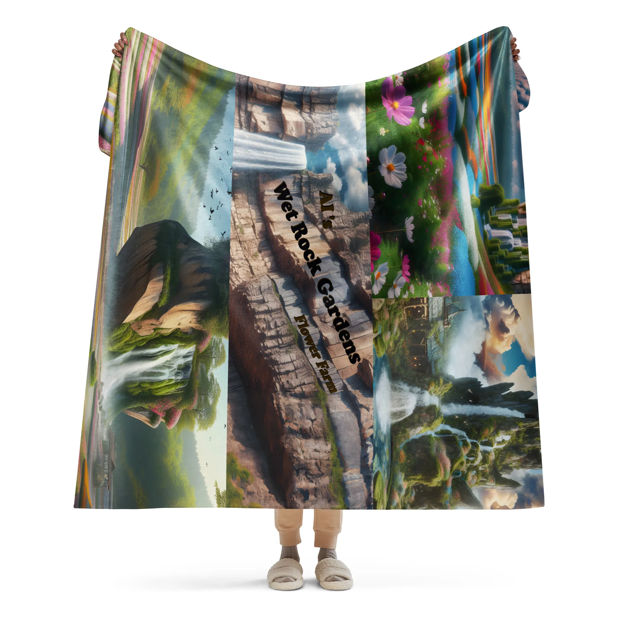 How A.I. Sees Wet Rock Gardens Sherpa blanket - Image 3