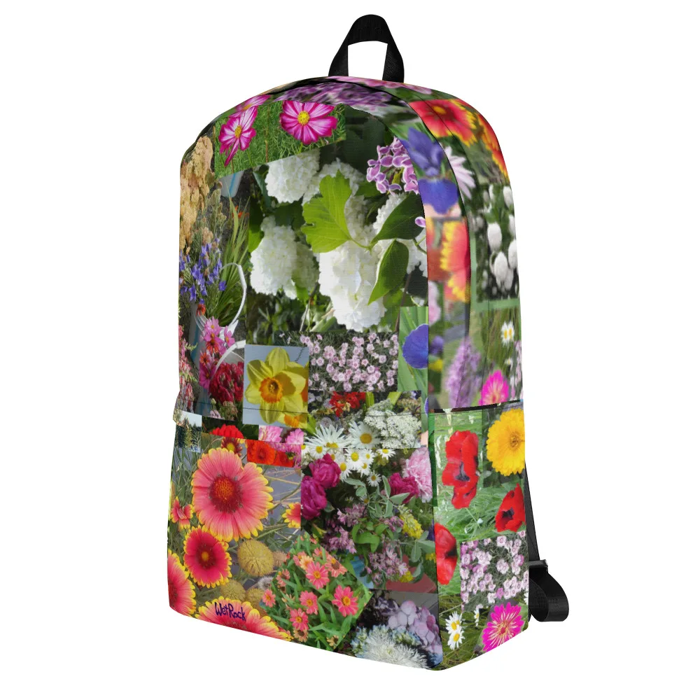 Mixed Flowers Multi-Pocket Backpack - Image 7