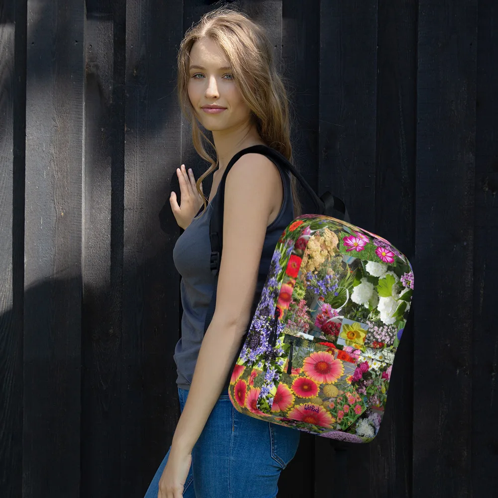 Mixed Flowers Multi-Pocket Backpack - Image 10
