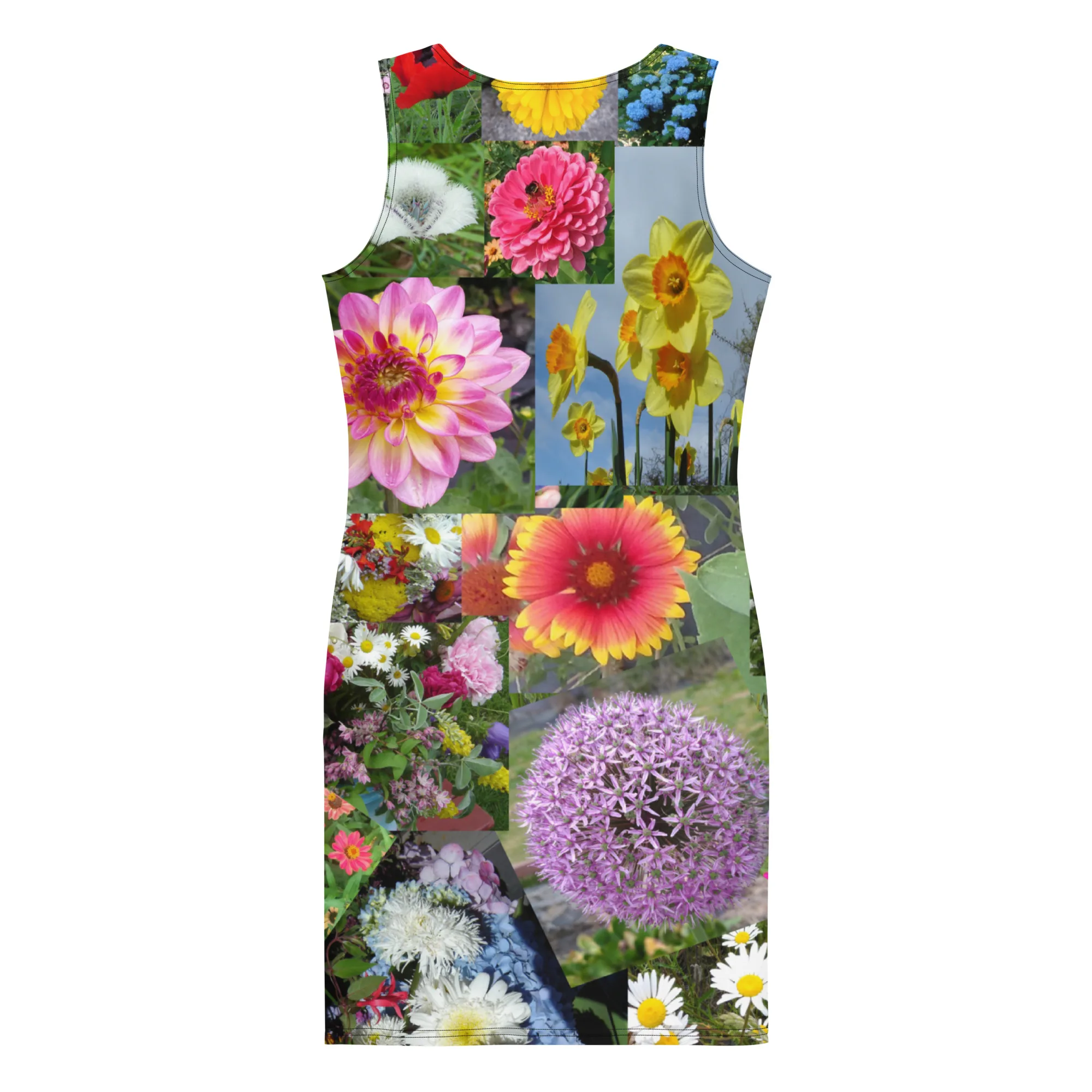 Mixed Flowers Bodycon Comfort Dress - Image 3