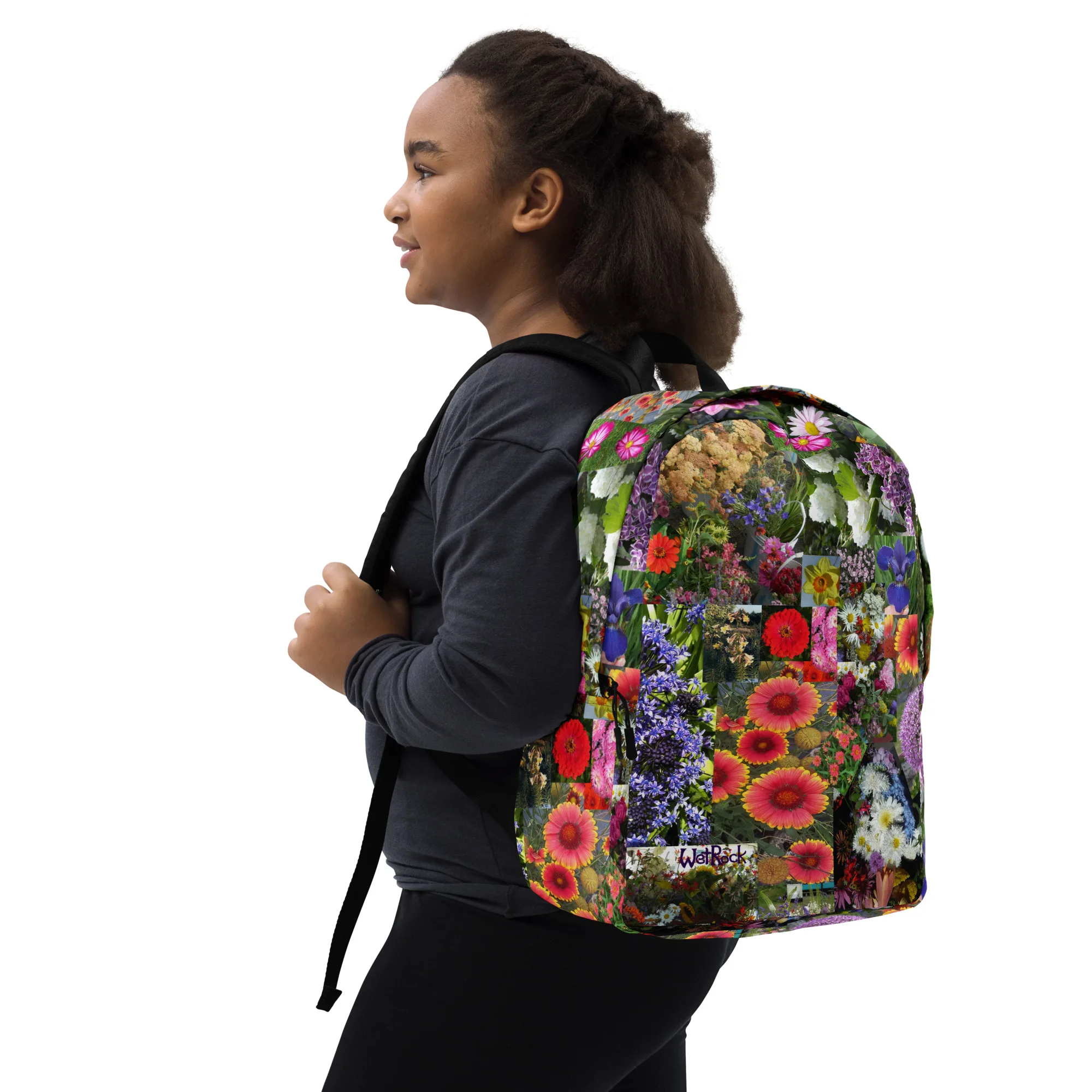 Larger simpler Mixed Flowers Backpack - Image 2