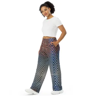Holey Steel unisex wide-leg pants with Stretch Waist