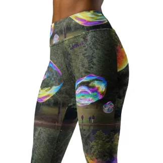 Big Bubbles "on the Lake” and Evergreen Forest Yoga Leggings tights high waisted