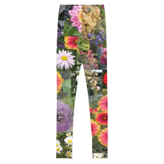 Mixed Flowers stretchy comfort Youth Leggings
