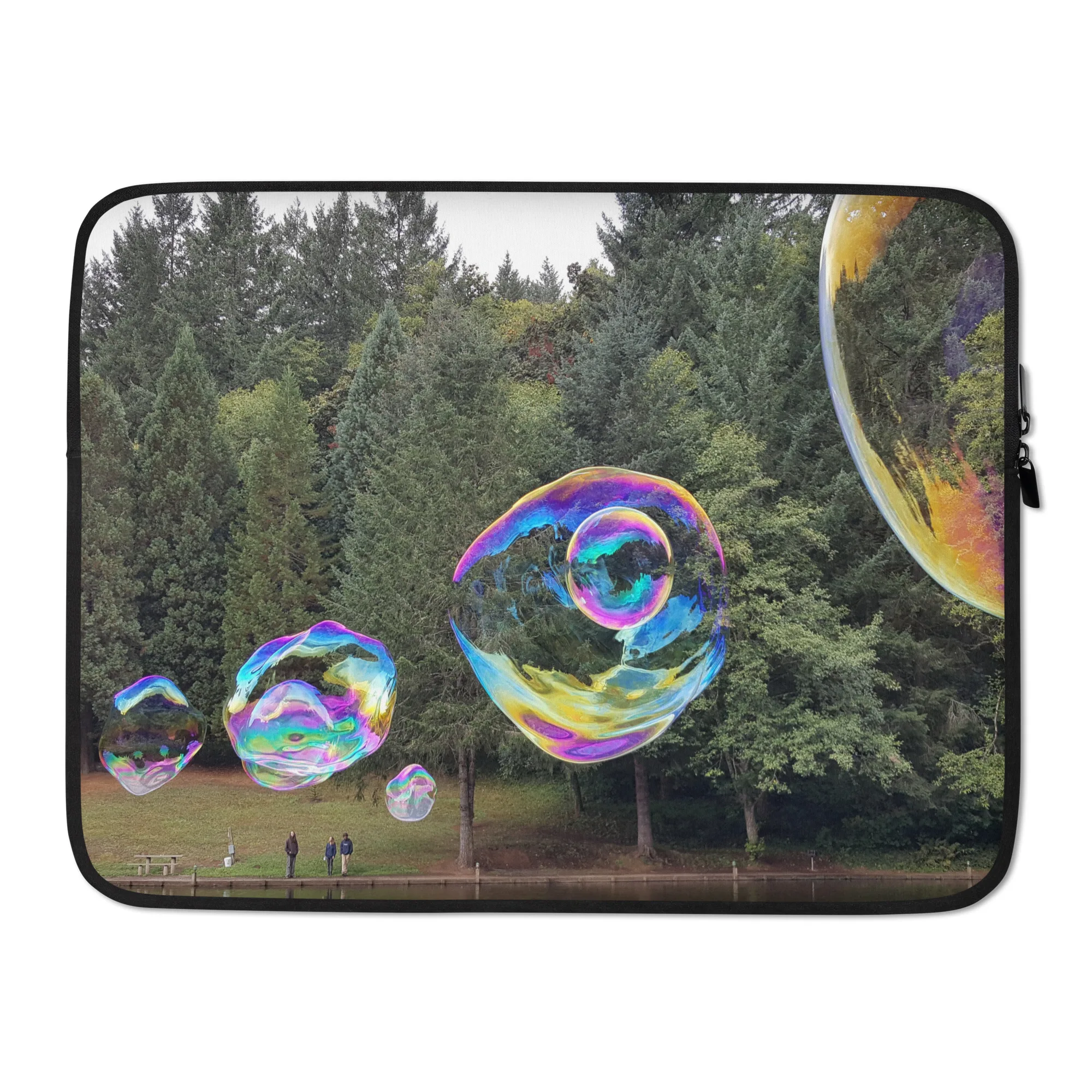 13" or 15" "Bubbles On The Lake" Laptop Pad Diary Sleeve Glassware Protection - Image 2