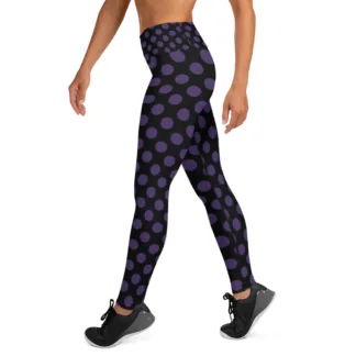 Big Purple Dots Yoga Leggings tights stretchy fun design