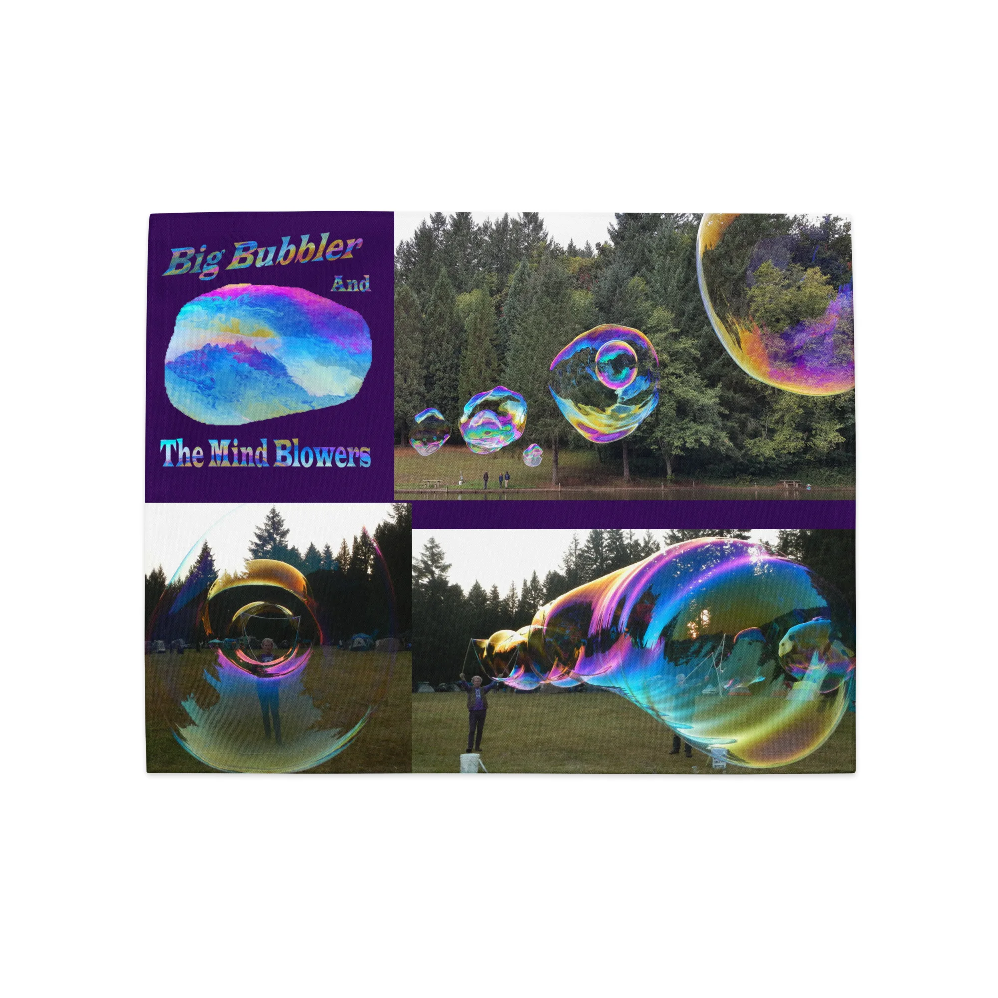 4-piece "Big Bubbles" Placemat Set or inexpensive wall art (4 different designs) - Image 3