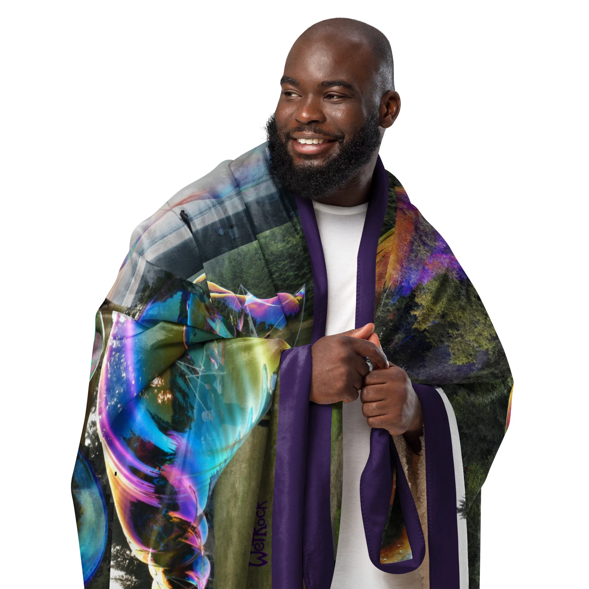 Sherpa blanket "Big Bubbles" design by and including Big Bubbler the entertainer - Image 2