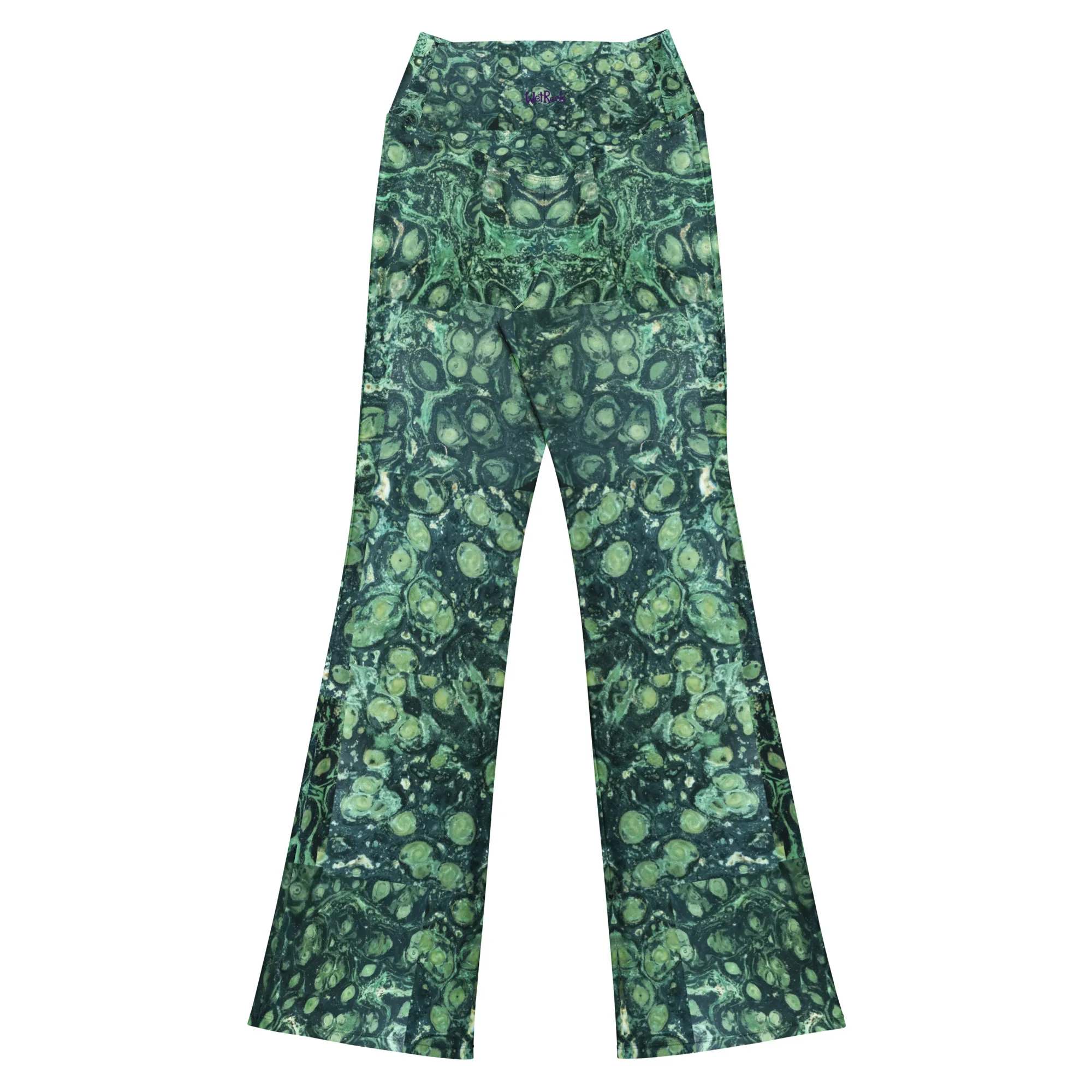 Kambaba Semi-Flare leggings high-waist tights rock stone photo print - Image 3