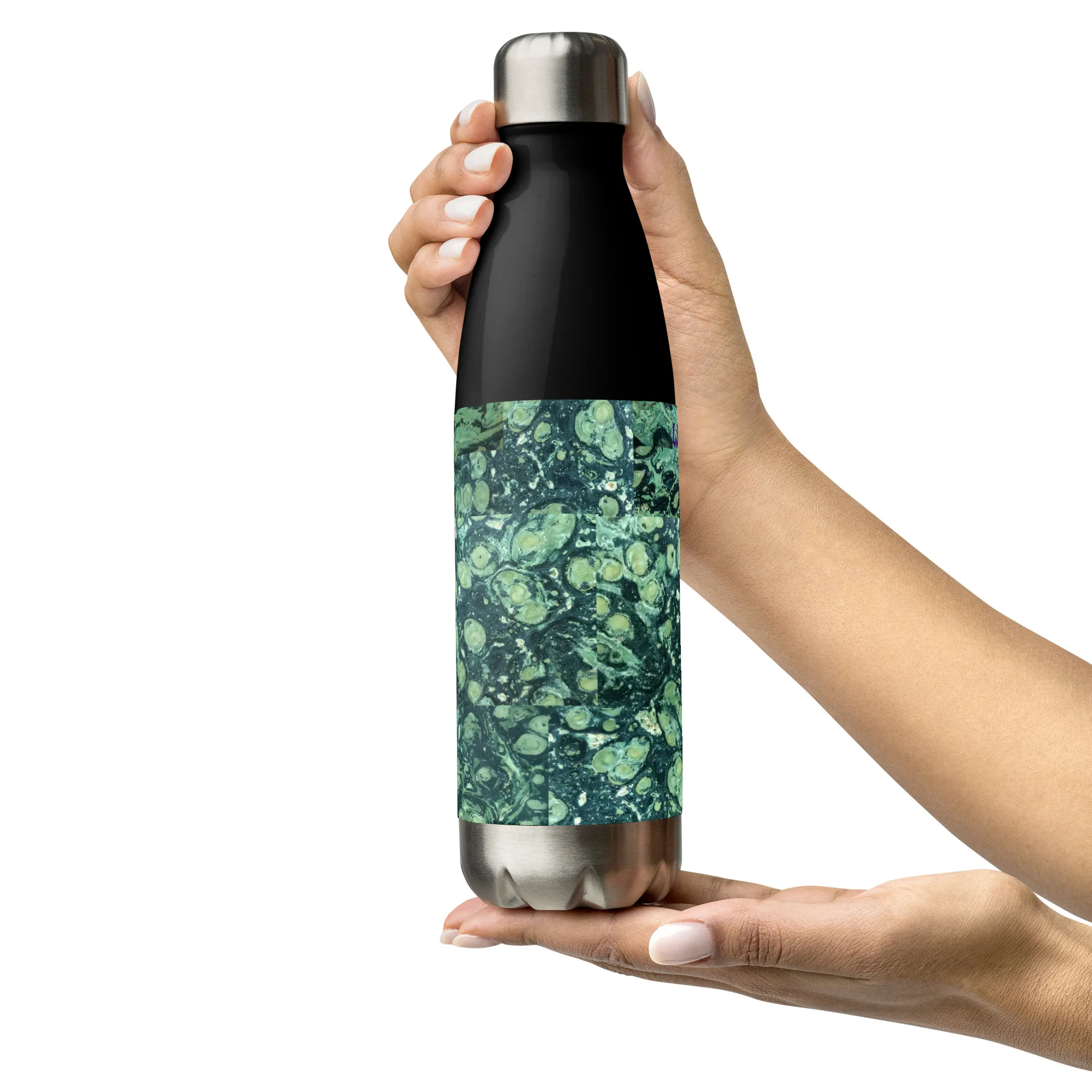Vacuum Insulated Stainless steel water bottle "Kambaba Jasper" design - Image 3