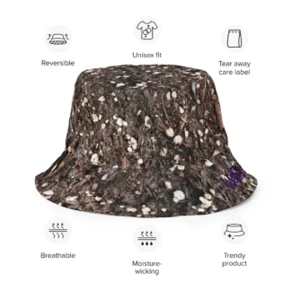 Potting Soil/Blue-Sky Reversible bucket hat cap Soft and Crushable