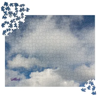 Blue-Sky, White-Clouds Jigsaw puzzle, Colorful fun game, brain teaser and meditation