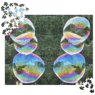 Double Triple Bubble Jigsaw puzzle, Colorful fun game, brain teaser and meditation