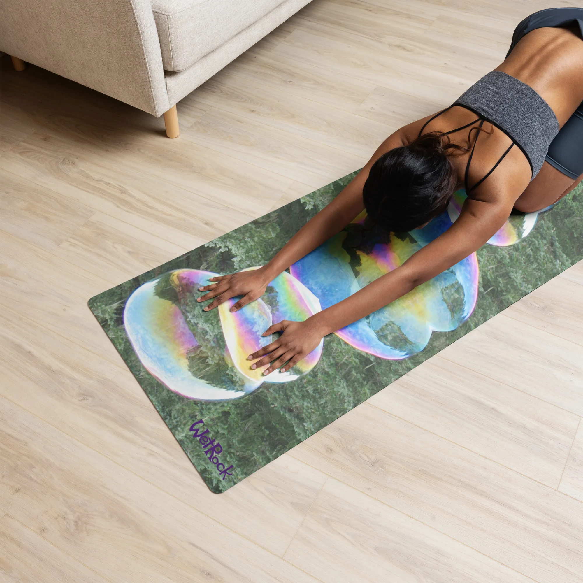 Triple Double Big Bubbles Yoga Exercise Meditation mat - Image 2