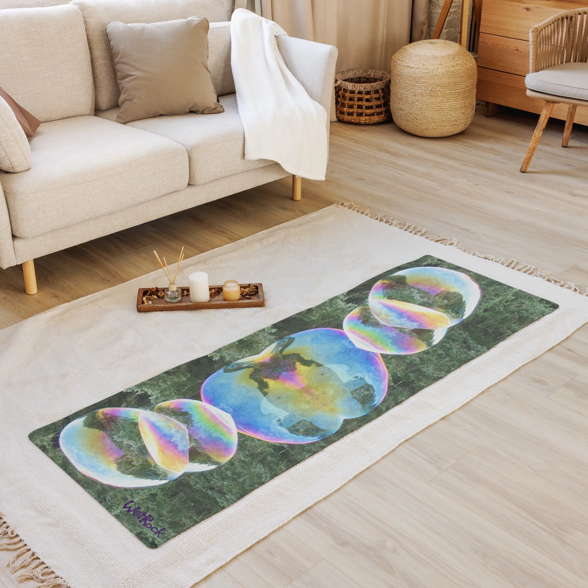 Triple Double Big Bubbles Yoga Exercise Meditation mat - Image 5
