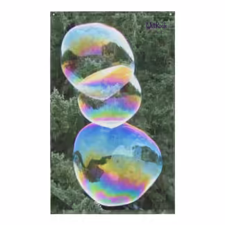 Tall "Triple Bubble" Flag, Drape, Verticle Banner, Wall Art with two Grommets