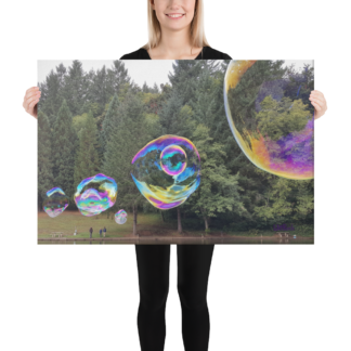 24 x 36 inch “Bubbles on the Lake” on Canvas | photo-realistic Wall Art