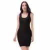 Black Bodycon dress – Stretchy 18% spandex and with Purple Wet Rock logo - Image 3
