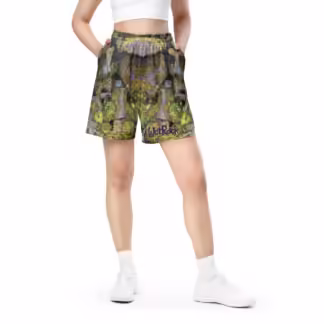 3D “Mossy Rubble” Unisex mesh shorts Eye catching crazy Mirror-Image Design 2XS-6XL