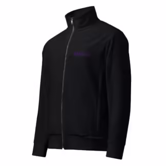 Black Wet Rock Unisex track jacket with Zippered Front and Pockets 2XS-6XL