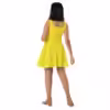 Stretchy Yellow Skater Dress with Purple WR Logo - Image 5
