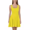 Stretchy Yellow Skater Dress with Purple WR Logo - Image 6