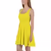 Stretchy Yellow Skater Dress with Purple WR Logo - Image 8