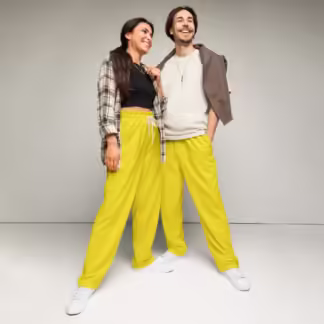 Yellow Wide-leg joggers