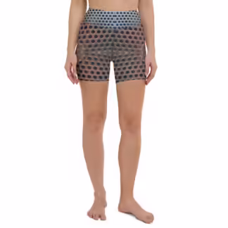 3D "Holey Steel" Mirror-Image Yoga Shorts