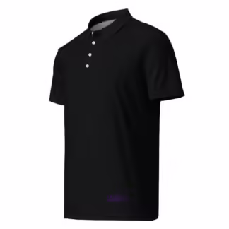 Men’s slim fit Black polo with WR-Logo down low