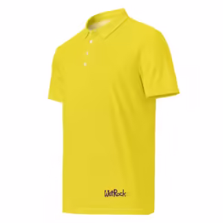 Men’s slim fit Yellow polo with Wet Rock logo down low