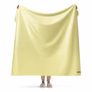 Pale Yellow Sherpa blanket