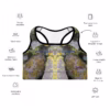 3-D “Mossy Rubble” Padded Sports bra - Mirror-Image design - Stretchy and Supportive