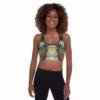 3-D “Mossy Rubble” Padded Sports bra - Mirror-Image design - Stretchy and Supportive - Image 6