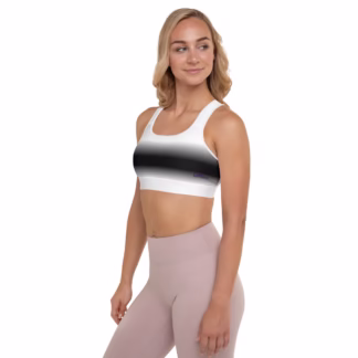 Unique "Black Santa" Padded Sports Bra – Stretchy and Supportive