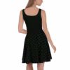 Black w Dark Green Squares Skater Dress with Purple WR Logo XS-3XL - Image 8
