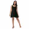 Black w Dark Green Squares Skater Dress with Purple WR Logo XS-3XL - Image 4