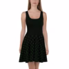 Black w Dark Green Squares Skater Dress with Purple WR Logo XS-3XL - Image 7