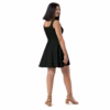 Black w Dark Green Squares Skater Dress with Purple WR Logo XS-3XL - Image 2