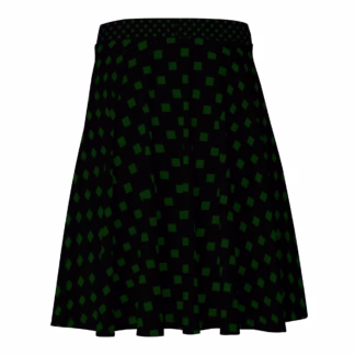 Black with Green Squares Skater Skirt and possible Bubble-Bucket Cover or tiny table skirt